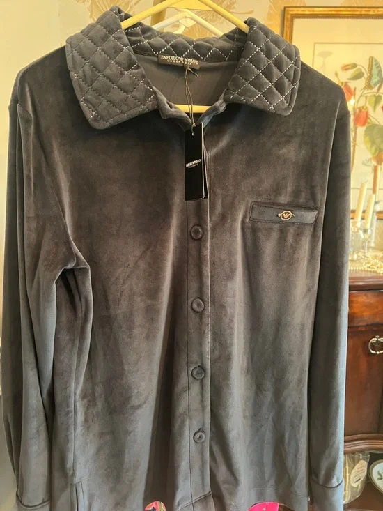 🔥Emporio Armani Women's obsidian chenille lounge Set in Navy- this is heaven 💵 - Picture 5 of 7